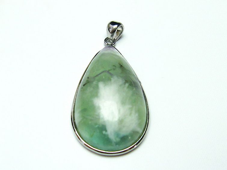 エンジェルフェザー フローライト ペンダント [T21-4213] 3枚目