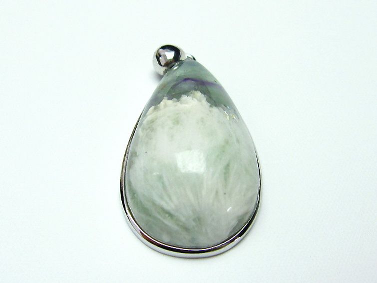 エンジェルフェザー フローライト ペンダント [t21-4216] 3枚目