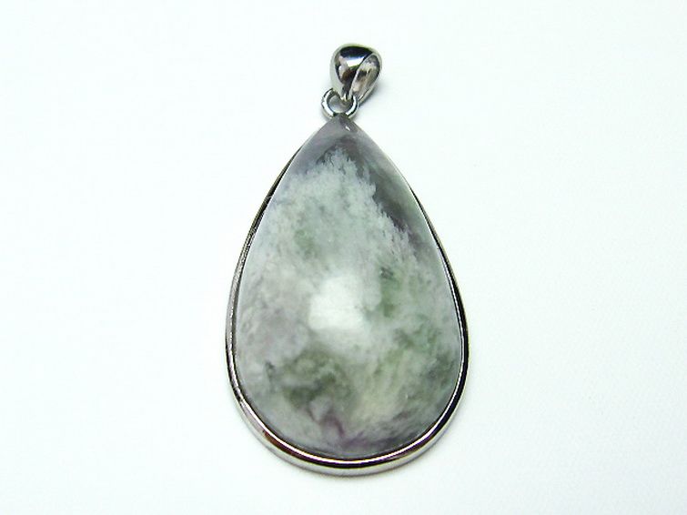 エンジェルフェザー フローライト ペンダント [t21-4230] 3枚目