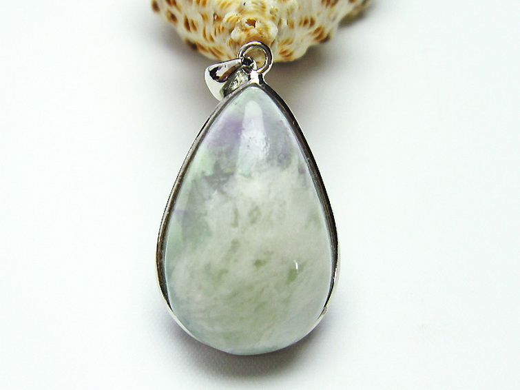 エンジェルフェザー フローライト ペンダント [t21-4231] 1枚目