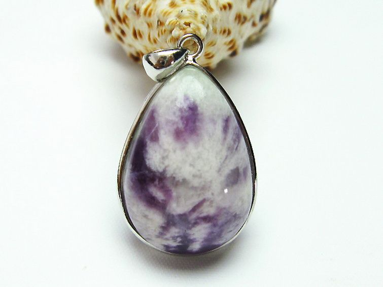 エンジェルフェザー フローライト ペンダント [t21-4283] 1枚目