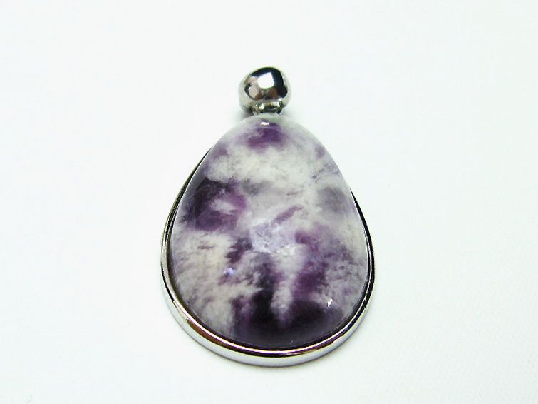 エンジェルフェザー フローライト ペンダント [t21-4283] 3枚目