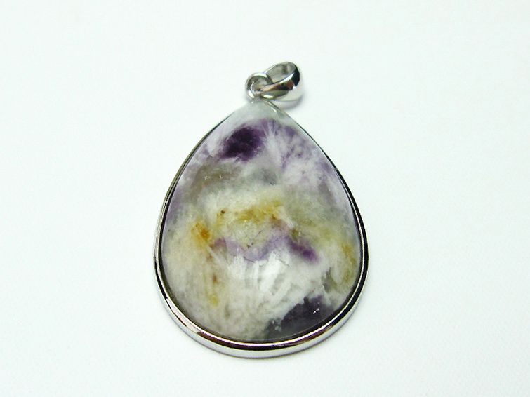 エンジェルフェザー フローライト ペンダント [T21-4299] 3枚目