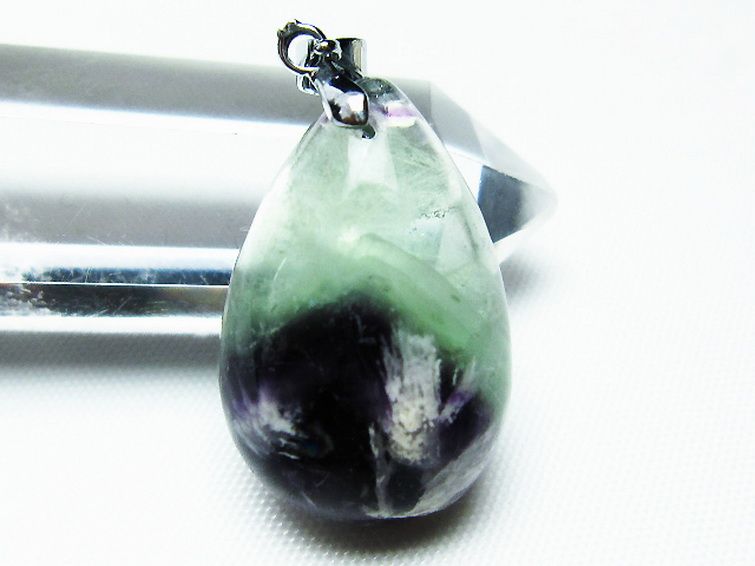 エンジェルフェザー フローライト ペンダント [T21-4362] 2枚目