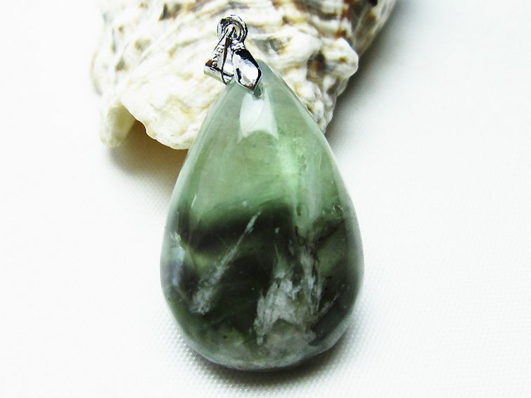 エンジェルフェザー フローライト ペンダント [t21-4412] 3枚目