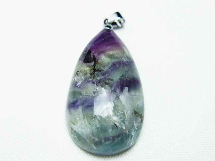 エンジェルフェザー フローライト ペンダント [t21-4449] 1枚目