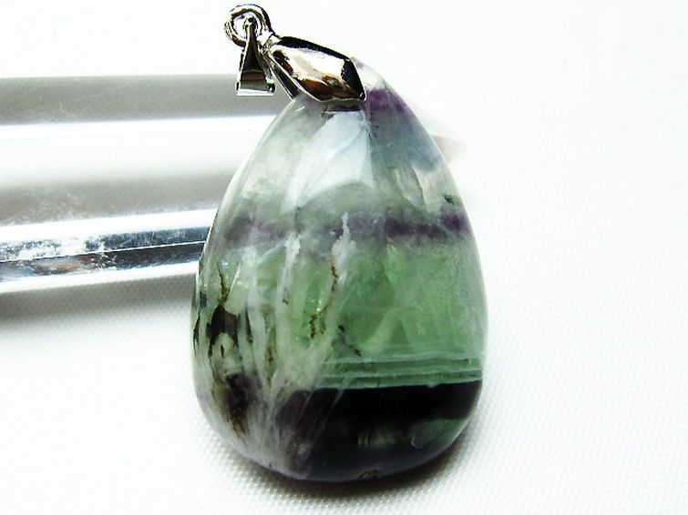 エンジェルフェザー フローライト ペンダント [T21-4463] 2枚目