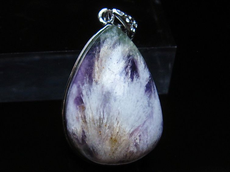 エンジェルフェザー フローライト ペンダント [t21-4486] 1枚目