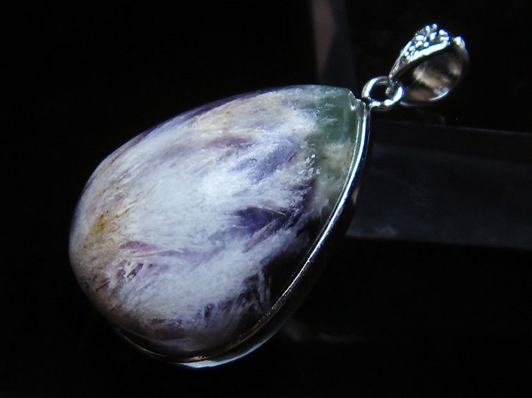 エンジェルフェザー フローライト ペンダント [t21-4486] 2枚目