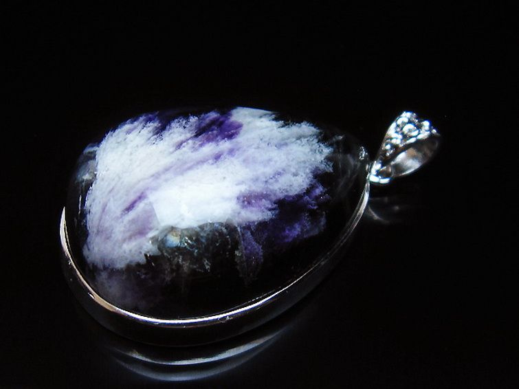 エンジェルフェザー フローライト ペンダント [t21-4494] 3枚目