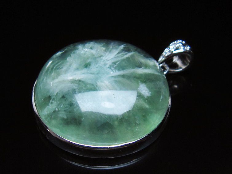 エンジェルフェザー フローライト ペンダント [T21-4565] 3枚目