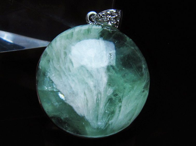 エンジェルフェザー フローライト ペンダント [t21-4571] 1枚目