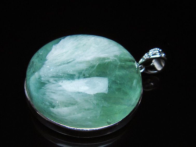 エンジェルフェザー フローライト ペンダント [t21-4571] 3枚目