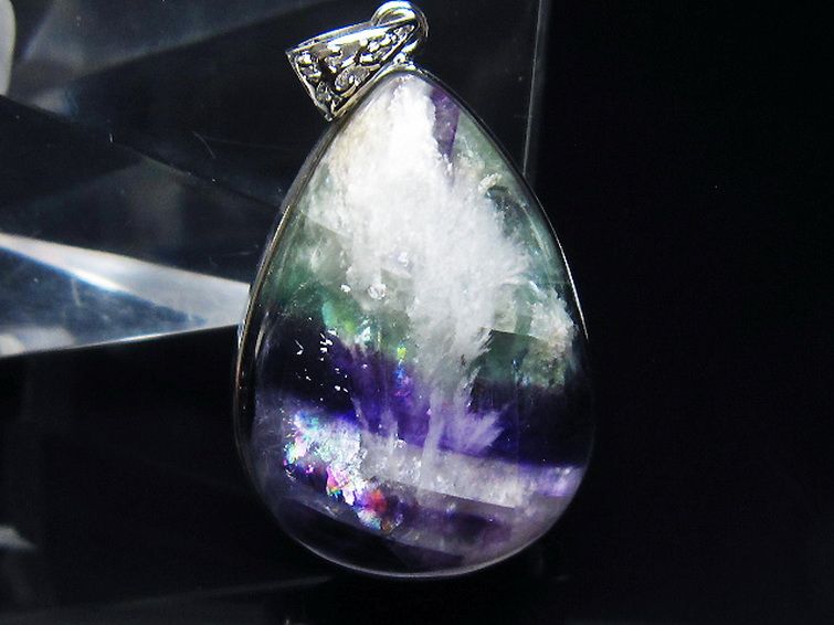 エンジェルフェザー フローライト ペンダント [t21-4605] 1枚目