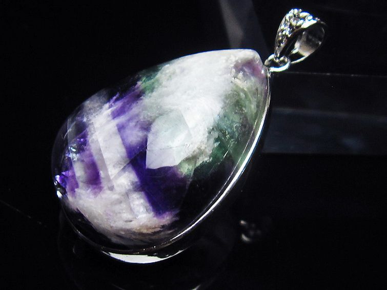 エンジェルフェザー フローライト ペンダント [t21-4605] 2枚目