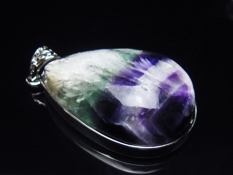 エンジェルフェザー フローライト ペンダント [t21-4605] 3枚目