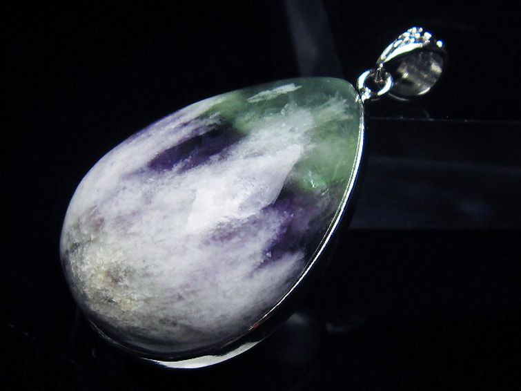 エンジェルフェザー フローライト ペンダント [T21-4608] 2枚目