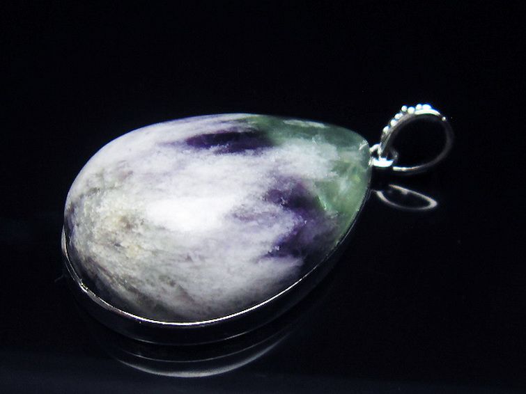 エンジェルフェザー フローライト ペンダント [T21-4608] 3枚目