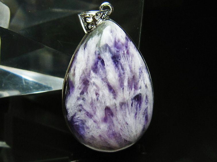 エンジェルフェザー フローライト ペンダント [t21-4611] 1枚目