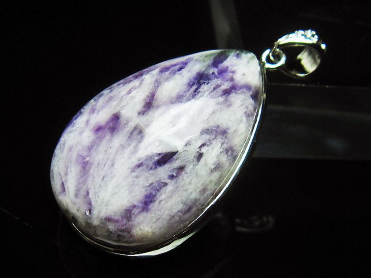 エンジェルフェザー フローライト ペンダント [t21-4611] 2枚目