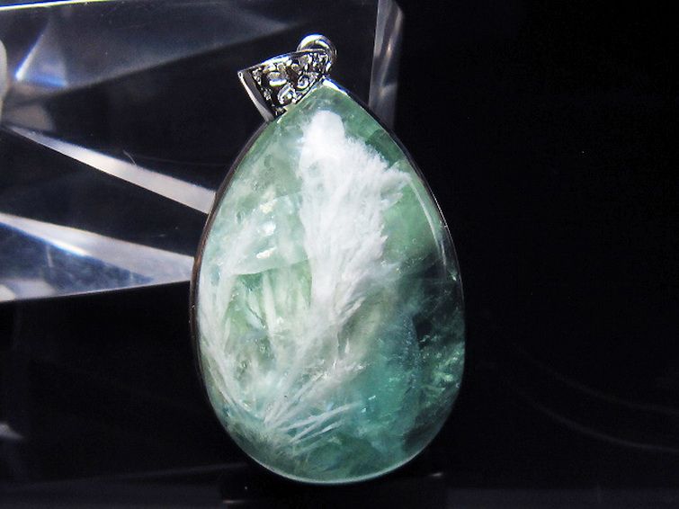 エンジェルフェザー フローライト ペンダント [t21-4625] 1枚目