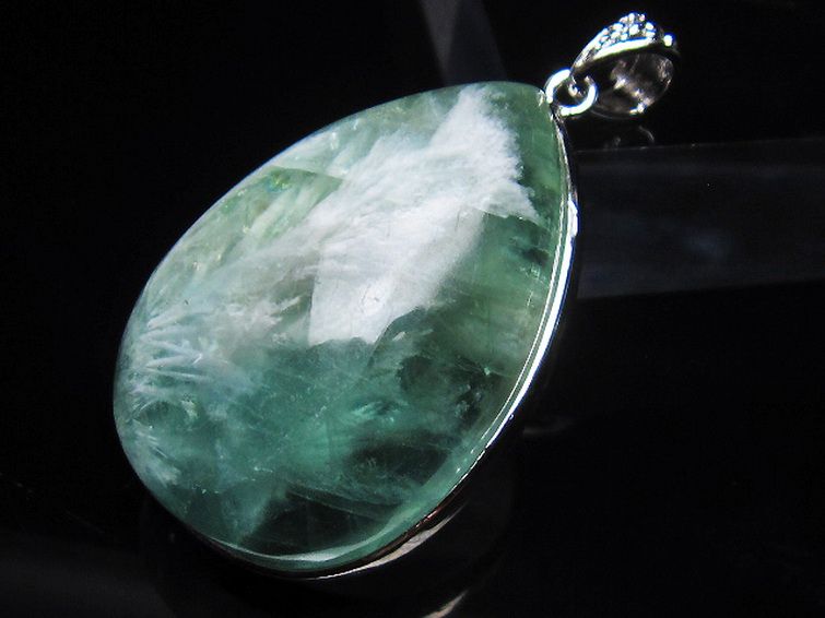 エンジェルフェザー フローライト ペンダント [t21-4625] 2枚目