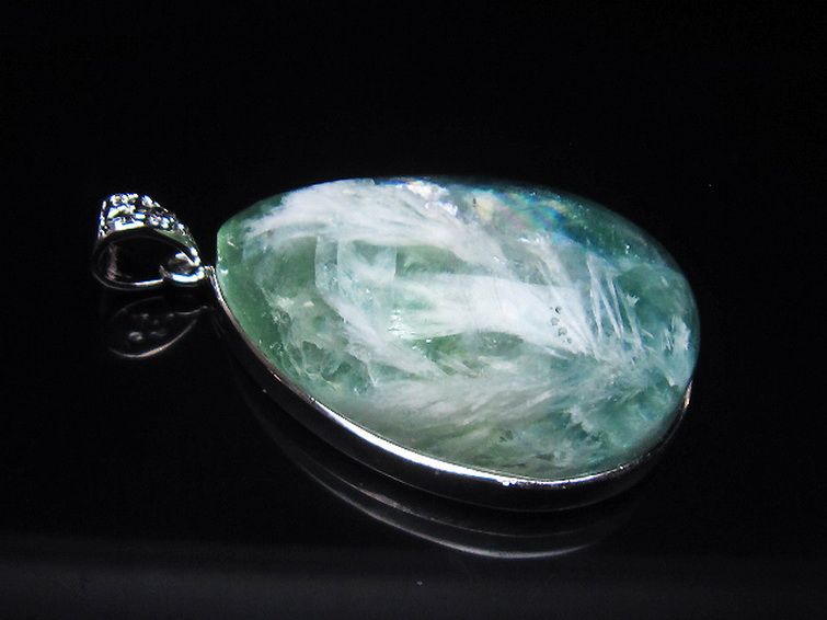 エンジェルフェザー フローライト ペンダント [t21-4625] 3枚目