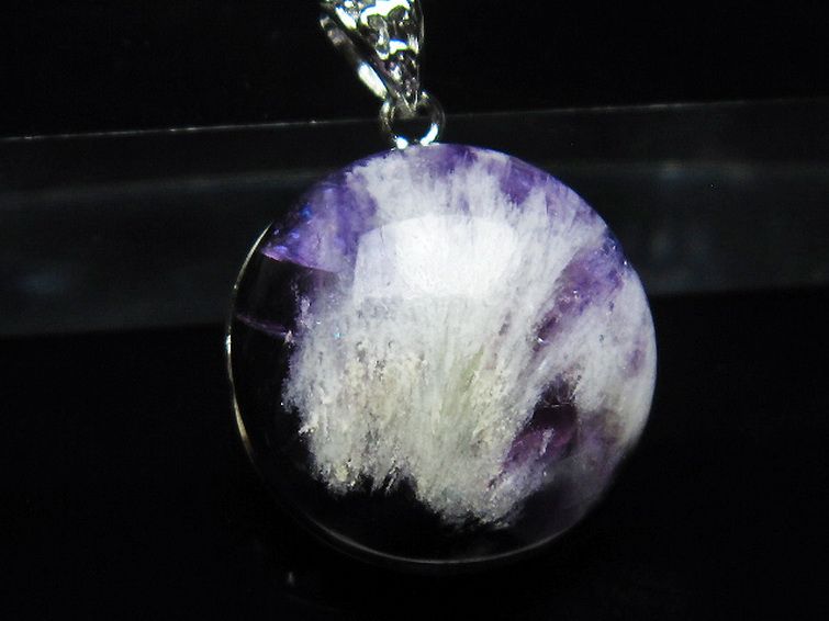 エンジェルフェザー フローライト ペンダント [T21-4644] 1枚目