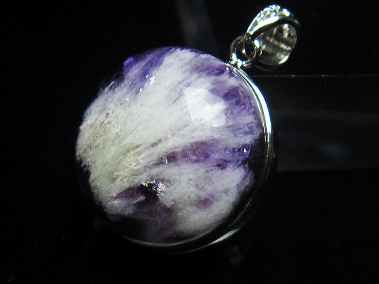 エンジェルフェザー フローライト ペンダント [T21-4644] 2枚目