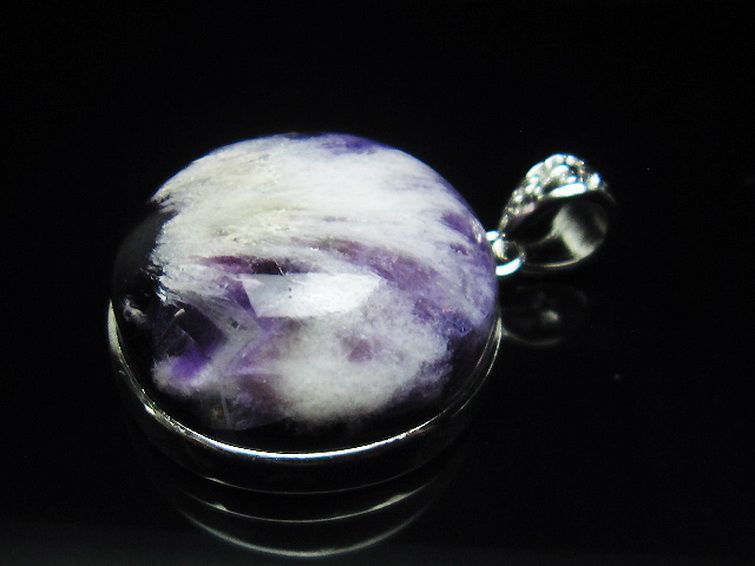 エンジェルフェザー フローライト ペンダント [T21-4644] 3枚目