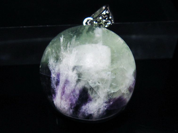 エンジェルフェザー フローライト ペンダント [t21-4646] 1枚目