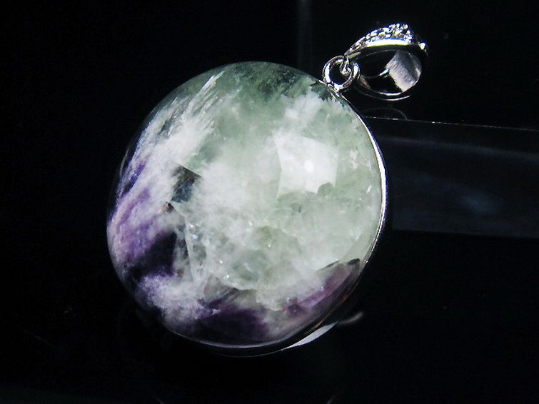 エンジェルフェザー フローライト ペンダント [t21-4646] 2枚目