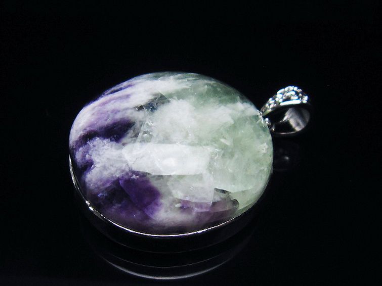 エンジェルフェザー フローライト ペンダント [t21-4646] 3枚目