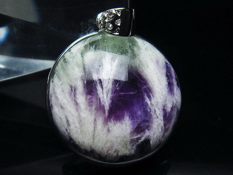 エンジェルフェザー フローライト ペンダント [t21-4652] 1枚目