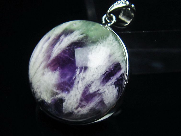 エンジェルフェザー フローライト ペンダント [t21-4652] 2枚目