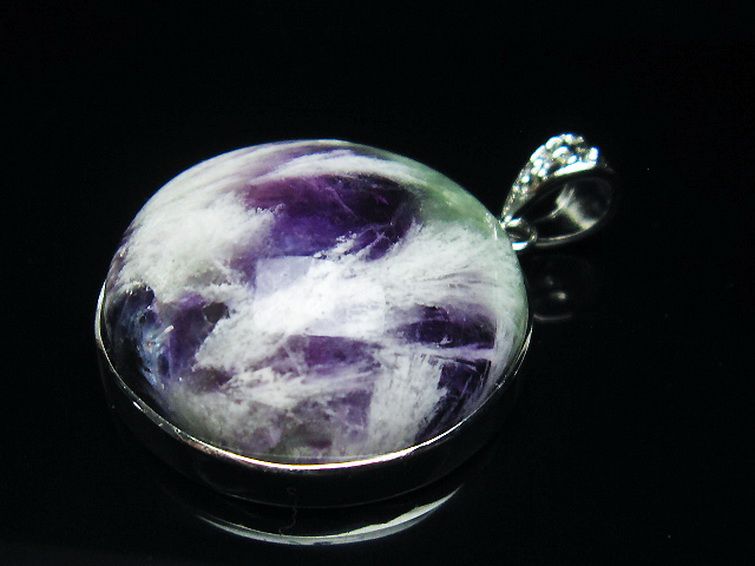 エンジェルフェザー フローライト ペンダント [t21-4652] 3枚目