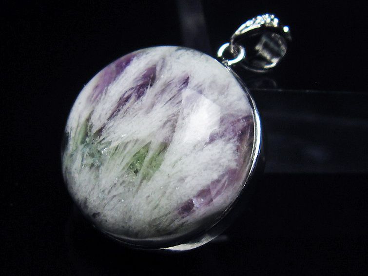 エンジェルフェザー フローライト ペンダント [t21-4655] 2枚目