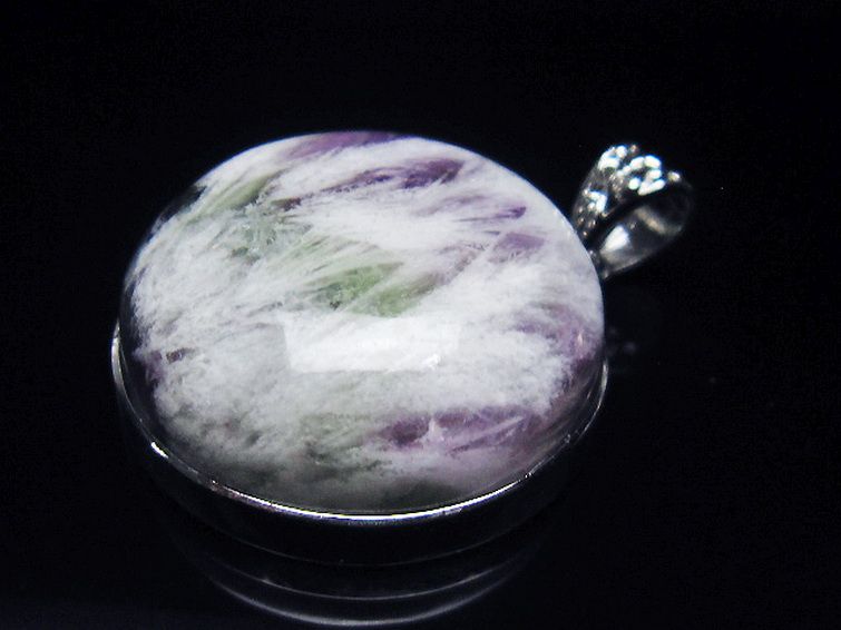 エンジェルフェザー フローライト ペンダント [t21-4655] 3枚目