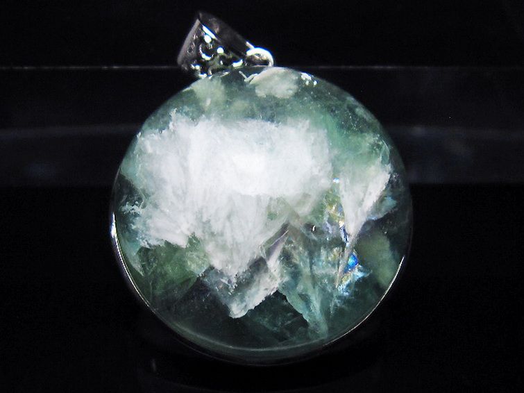 エンジェルフェザー フローライト ペンダント [T21-4664] 1枚目