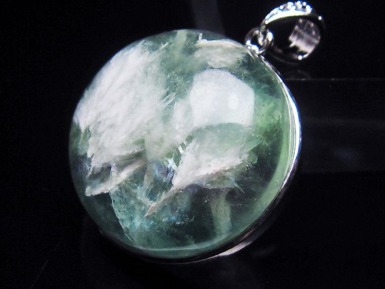 エンジェルフェザー フローライト ペンダント [T21-4664] 2枚目