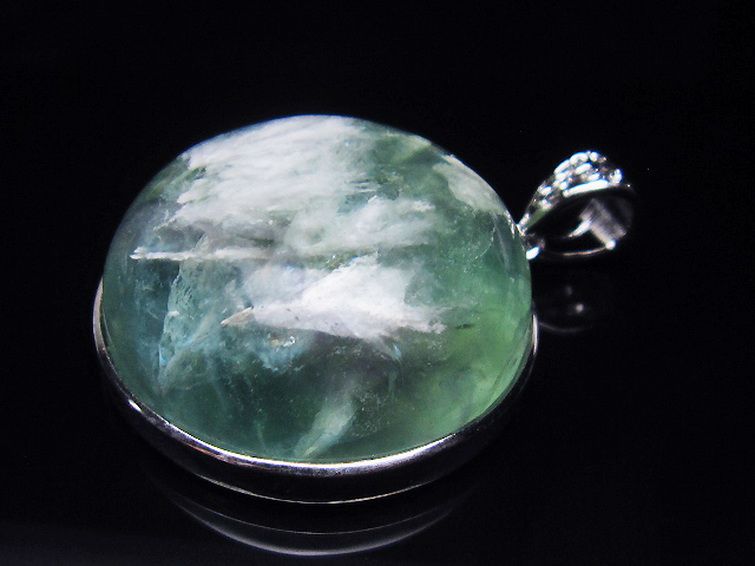 エンジェルフェザー フローライト ペンダント [T21-4664] 3枚目