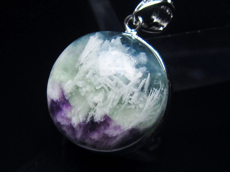 エンジェルフェザー フローライト ペンダント [t21-4668] 2枚目