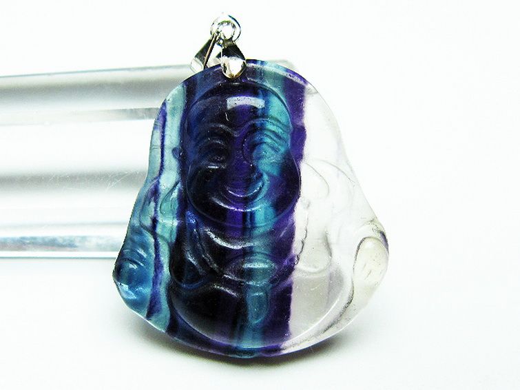 フローライト 布袋様 ペンダント [T211-5173] 2枚目