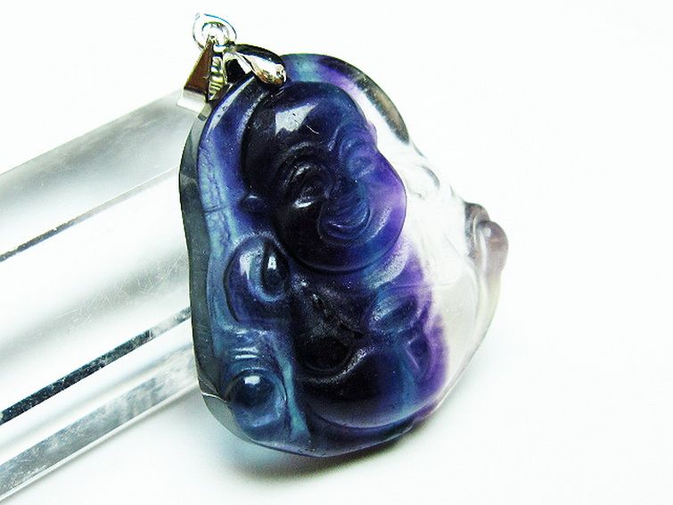 フローライト 布袋様 ペンダント [T211-5173] 3枚目