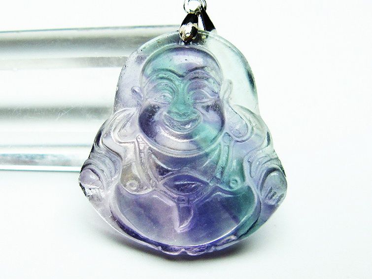 フローライト 布袋様 ペンダント [T211-5178] 2枚目