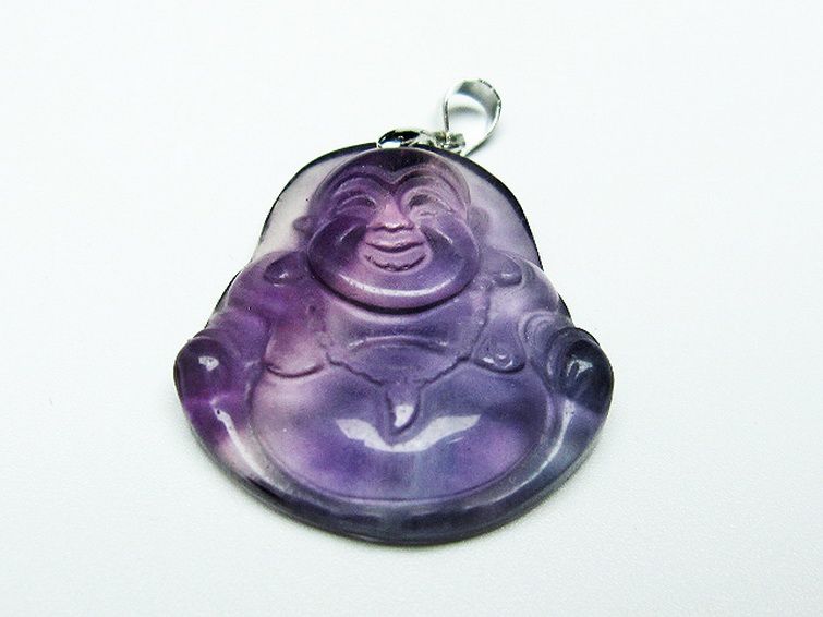 フローライト 布袋様 ペンダント [T211-5346] 1枚目