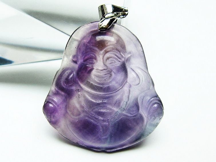 フローライト 布袋様 ペンダント [T211-5346] 2枚目