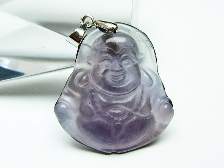 フローライト 布袋様 ペンダント [T211-5348] 2枚目