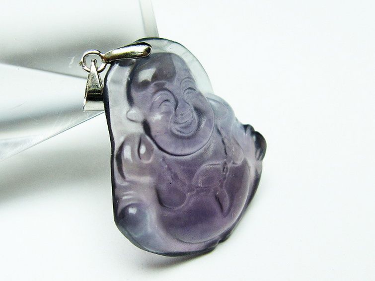 フローライト 布袋様 ペンダント [T211-5348] 3枚目