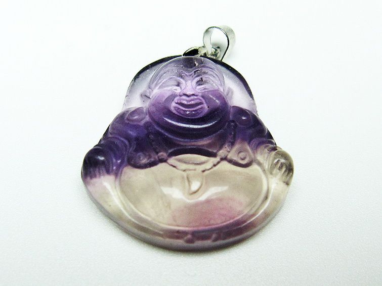 フローライト 布袋様 ペンダント [T211-5370] 1枚目